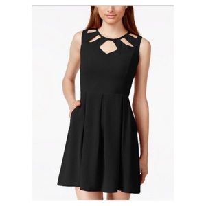Juniors’ Cutout A-Line Dress